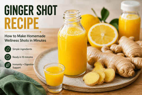Ginger Shot Recipe: How to Make Homemade Wellness Shots in Minutes — simple ingredients, ready in 10 minutes, immunity and digestion support